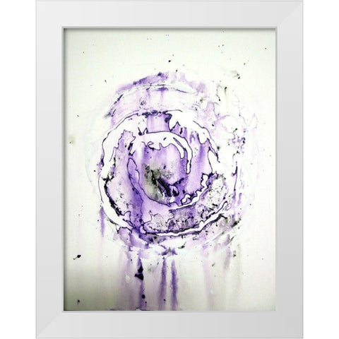 Mind Spiral #3 White Modern Wood Framed Art Print by Clement, Diane