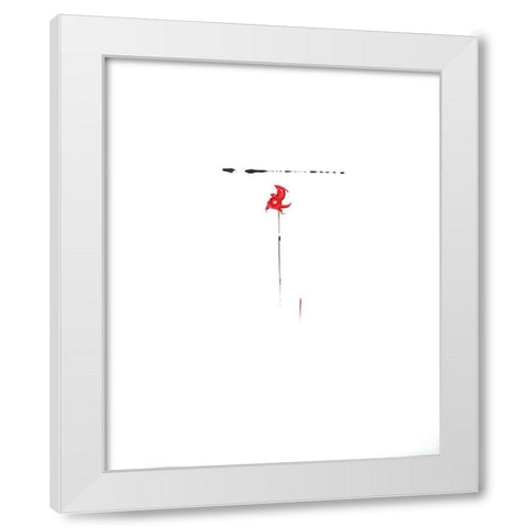 Pinwheel White Modern Wood Framed Art Print by Clement, Diane