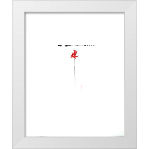 Pinwheel White Modern Wood Framed Art Print by Clement, Diane