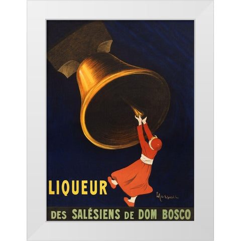 Angelus-liqueur des Salesiens de Dom Bosco White Modern Wood Framed Art Print by Cappiello, Leonetto