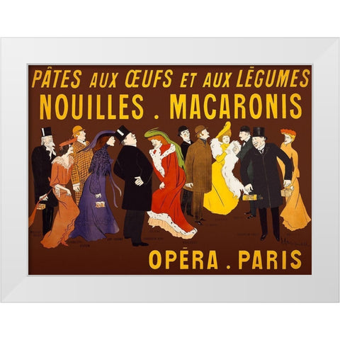 Celebrities holding packages of the product White Modern Wood Framed Art Print by Cappiello, Leonetto