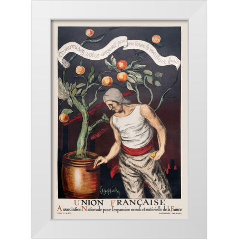 Save your money to get the best results White Modern Wood Framed Art Print by Cappiello, Leonetto