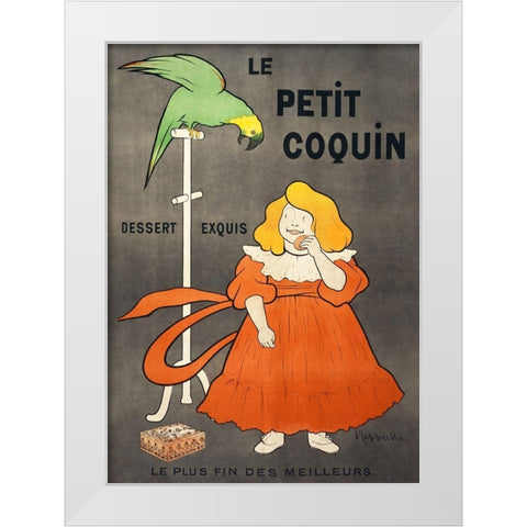 Le petit coquin-dessert exquis White Modern Wood Framed Art Print by Cappiello, Leonetto