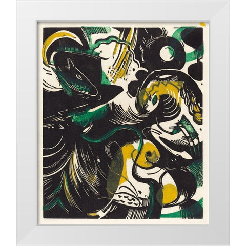 Genesis IIÂ  White Modern Wood Framed Art Print by Marc, Franz