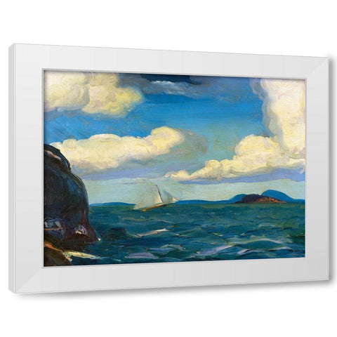 A Fresh Breeze White Modern Wood Framed Art Print by Bellows, George