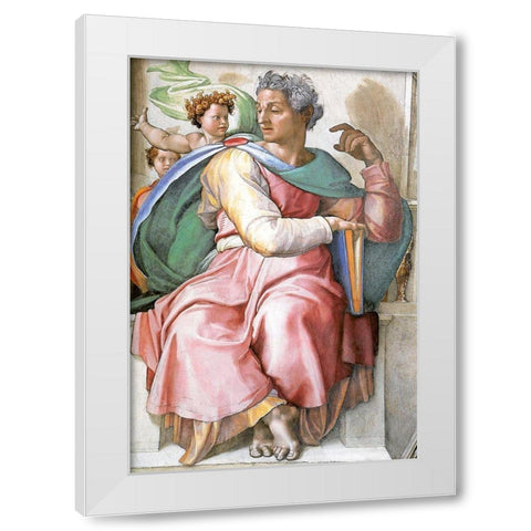 Isaiah White Modern Wood Framed Art Print by Michelangelo