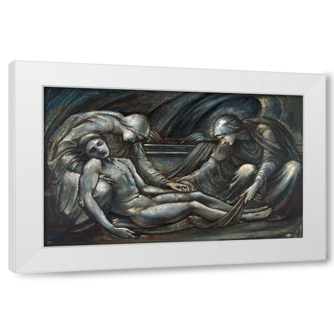 The Entombment White Modern Wood Framed Art Print by Burneâ€“Jones, Edward