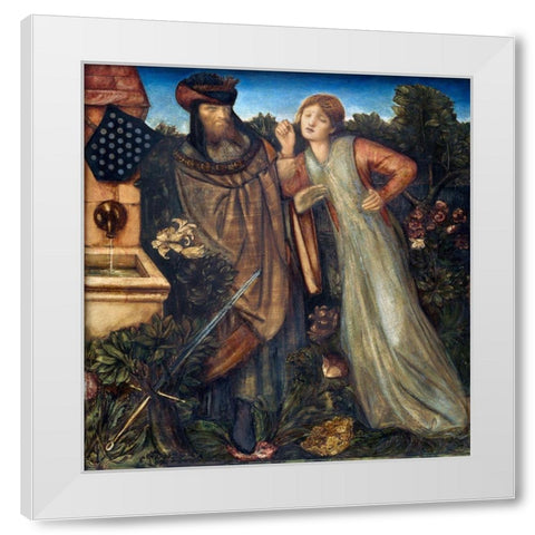 King Mark and La Belle Iseult White Modern Wood Framed Art Print by Burneâ€“Jones, Edward