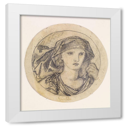 Chaucers Legend of Good Women Griselda White Modern Wood Framed Art Print by Burneâ€“Jones, Edward
