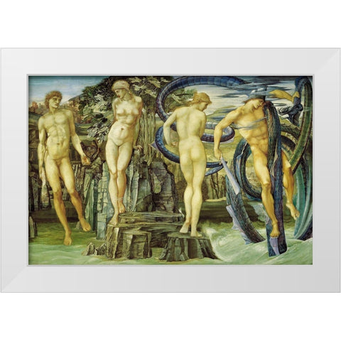Perseus and Andromeda White Modern Wood Framed Art Print by Burneâ€“Jones, Edward