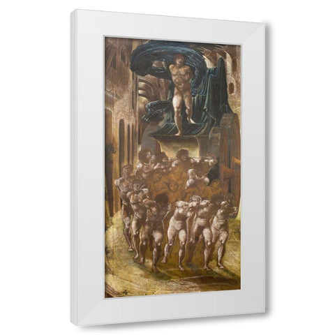 The Car of Love-or Loves Wayfaring White Modern Wood Framed Art Print by Burneâ€“Jones, Edward