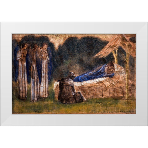 The Nativity White Modern Wood Framed Art Print by Burneâ€“Jones, Edward