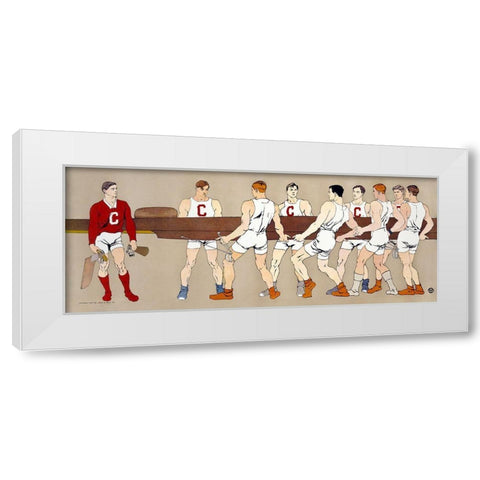 College Rowing Club White Modern Wood Framed Art Print by Penfield, Edward