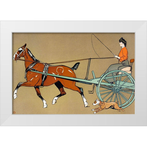 Country House calendar 1905 White Modern Wood Framed Art Print by Penfield, Edward