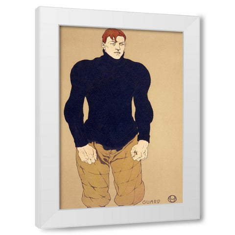 Athlete 1907 White Modern Wood Framed Art Print by Penfield, Edward