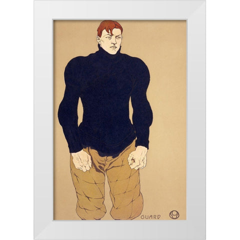 Athlete 1907 White Modern Wood Framed Art Print by Penfield, Edward