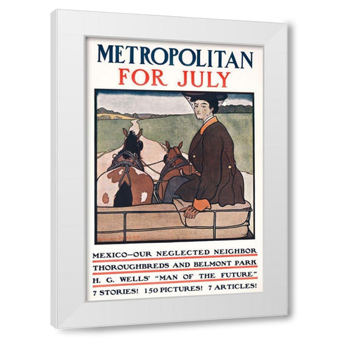 Metropolitan for July White Modern Wood Framed Art Print by Penfield, Edward