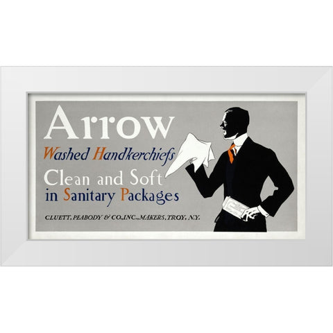 Arrow washed handkerchiefs  White Modern Wood Framed Art Print by Penfield, Edward