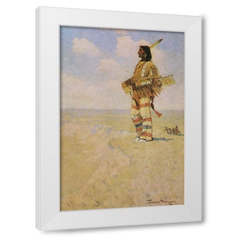 The Last of His Race White Modern Wood Framed Art Print by Remington, Frederic