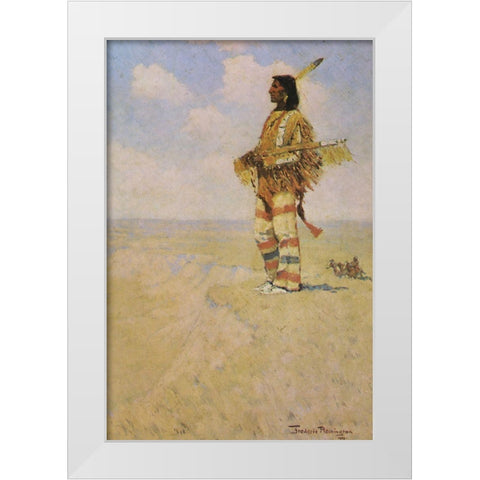 The Last of His Race White Modern Wood Framed Art Print by Remington, Frederic