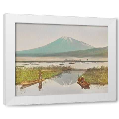 Mount Fuji as Seen from Kashiwabara White Modern Wood Framed Art Print by Kazumasa, Ogawa