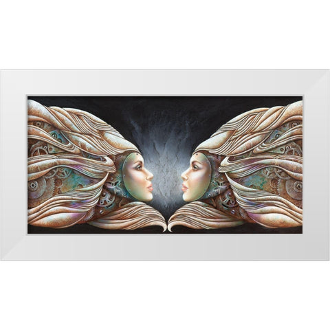 A Time to Reflect White Modern Wood Framed Art Print by Ferraro