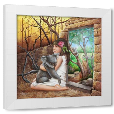 And She Persisted White Modern Wood Framed Art Print by Ferraro
