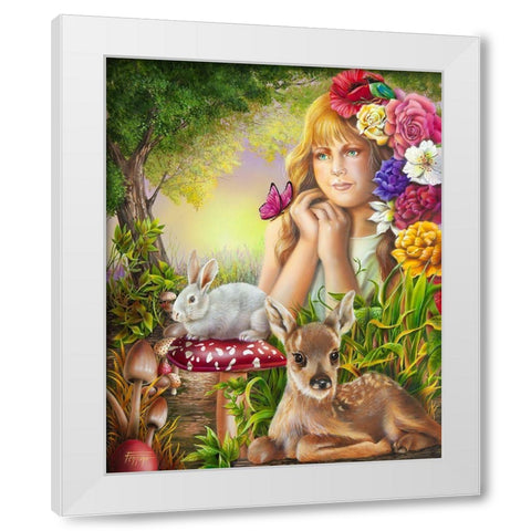 What Dreams are Made Of White Modern Wood Framed Art Print by Ferraro