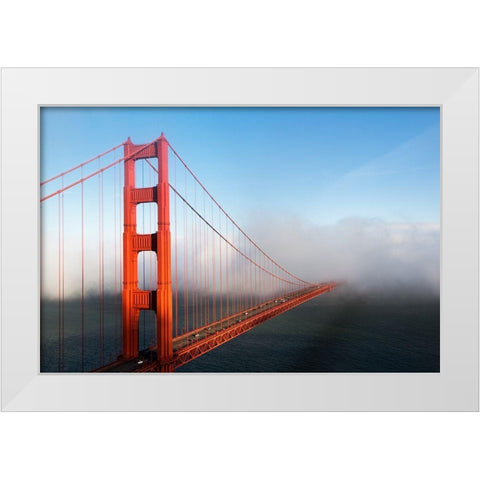 Golden Gate Bridge in San Francisco-California White Modern Wood Framed Art Print by Highsmith, Carol