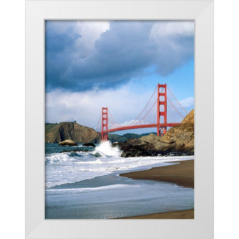 The Golden Gate Bridge White Modern Wood Framed Art Print by Highsmith, Carol