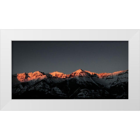 Mountain sunset view from Telluride-Colorado White Modern Wood Framed Art Print by Highsmith, Carol