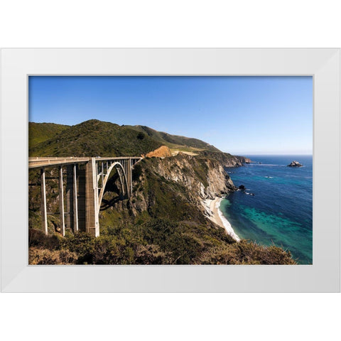 Pacific Coast Highway Scenic White Modern Wood Framed Art Print by Highsmith, Carol