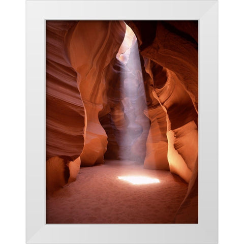 Stunning Light Shaft-Arizona Slot Canyon White Modern Wood Framed Art Print by Highsmith, Carol