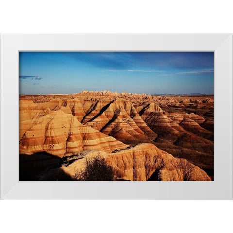 Badlands National Park-in southwest South Dakota-United States White Modern Wood Framed Art Print by Highsmith, Carol