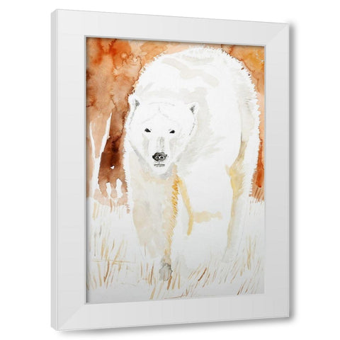Polar Bear White Modern Wood Framed Art Print by Derr, Wynn