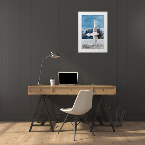 Rosss Gull White Modern Wood Framed Art Print by Derr, Wynn