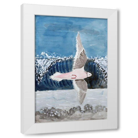 Rosss Gull White Modern Wood Framed Art Print by Derr, Wynn