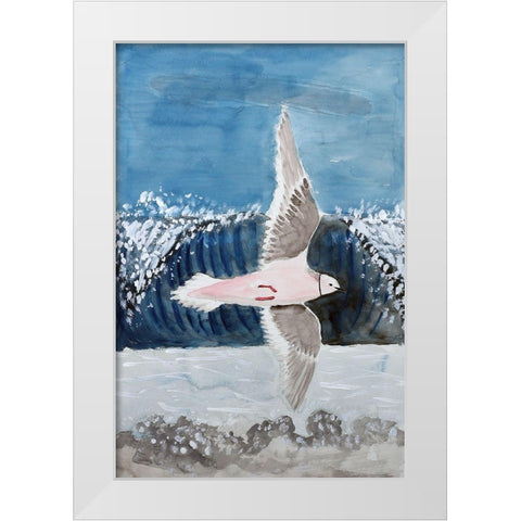 Rosss Gull White Modern Wood Framed Art Print by Derr, Wynn