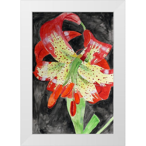 Western Lily White Modern Wood Framed Art Print by Derr, Wynn