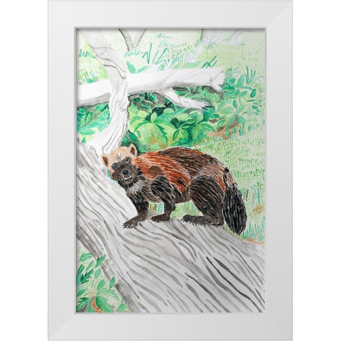 Wolverine Watch White Modern Wood Framed Art Print by Derr, Wynn