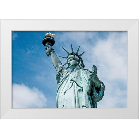 The Statue of Liberty in New York White Modern Wood Framed Art Print by Highsmith, Carol
