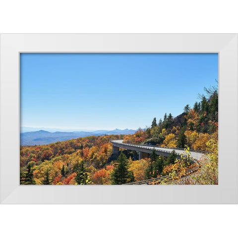 The Linn Cove Viaduct-Newland-North Carolina White Modern Wood Framed Art Print by Highsmith, Carol