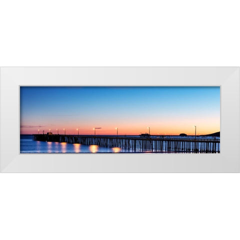 The Avila Beach Pier-California at Sunset White Modern Wood Framed Art Print by Highsmith, Carol