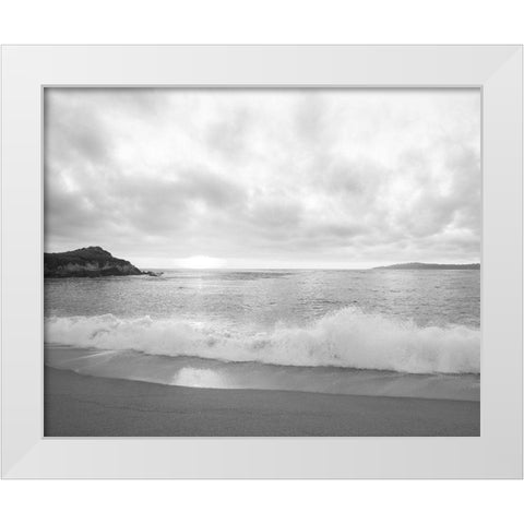 Pacific Coast Sunset at Monterey-California White Modern Wood Framed Art Print by Highsmith, Carol