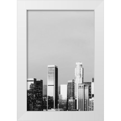Skyline view of Los Angeles-California White Modern Wood Framed Art Print by Highsmith, Carol