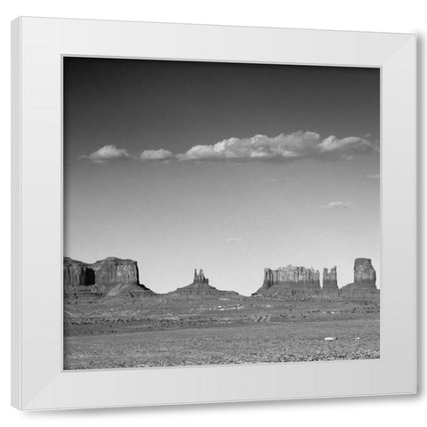 Monument Valley White Modern Wood Framed Art Print by Highsmith, Carol