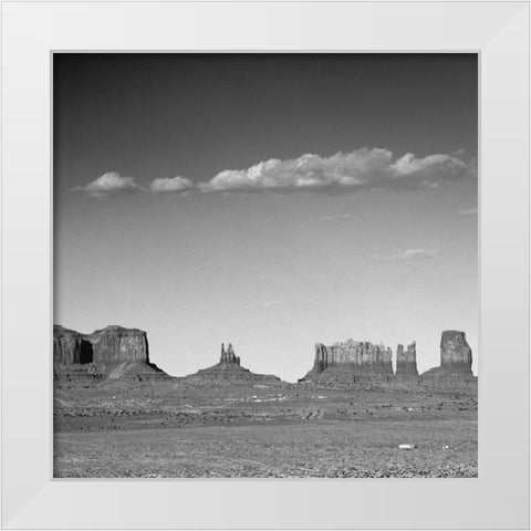 Monument Valley White Modern Wood Framed Art Print by Highsmith, Carol