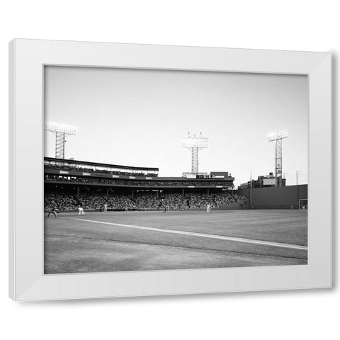 Fenway Park and the Green Monster-Boston White Modern Wood Framed Art Print by Highsmith, Carol