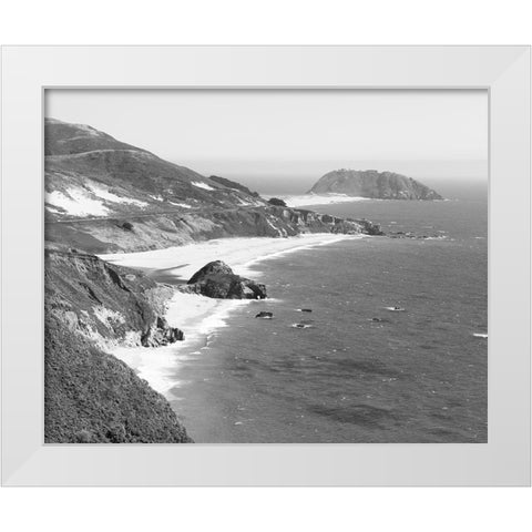 Pacific Coast Highway Scenic White Modern Wood Framed Art Print by Highsmith, Carol