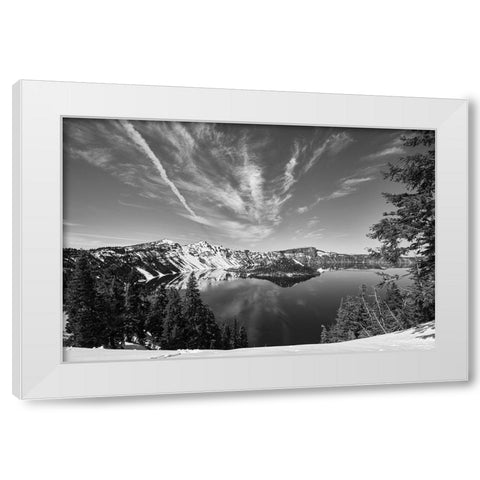 Crater lake Oregon White Modern Wood Framed Art Print by Highsmith, Carol